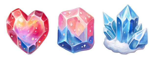 Enchanting Crystal Heart and Ice Formations for a Magical Valentine's Festival