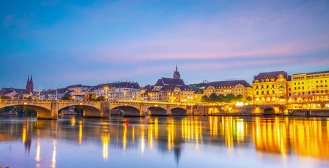 Old town Basel city skyline, city scape of  Switzerland
