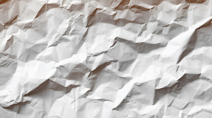 Fototapeta premium Crumpled folded Paper Poster Photo Effect Mockup, Crumpled Paper texture overlay effect, white crumpled paper 