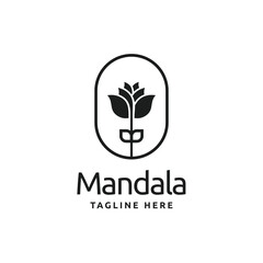 Minimalist flower logo