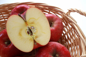 新鮮なカットりんご　アップ