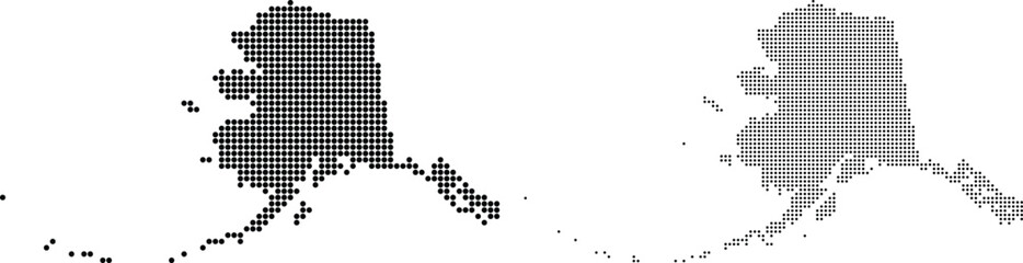 Alaska Blue Map White Background Vector