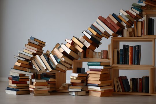 stack of old books