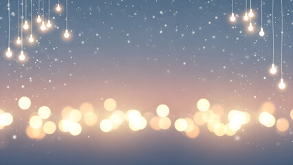 Festive hanging lights bokeh