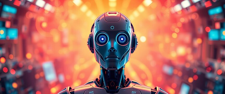 Advanced AI chatbot accessing global cyber networks, digitally transforming future businesses in virtual cyberspace environments, e-commerce, global network