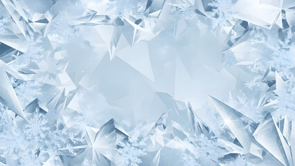Abstract ice crystals border