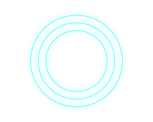 Obraz premium Vivid Teal Donut Shape with Transparency for Sci-Fi Element or Futuristic Design