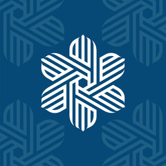 Arabic calligraphy of the name of Allah (God) in flower shape.