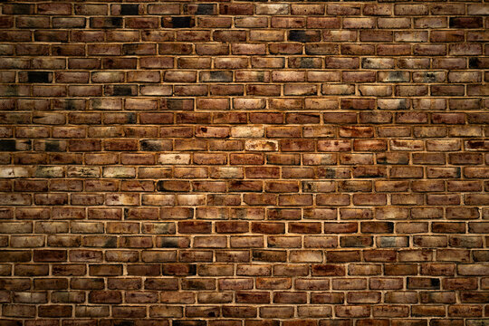 Brick wall texture. Textured background of brick wall. Clinker brick. Wall from brick background. Grunge, wall pattern. Wallpaper bricks texture.