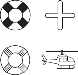 Emergency Rescue and Safety Concept Icons