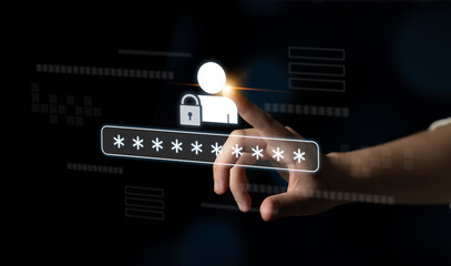 User authentication and password protection concept showing secure login, privacy safeguard, data protection, access control, and digital identity verification Latch
