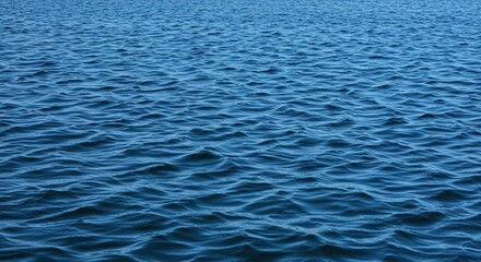 Fototapeta premium Vast blue water surface with gentle waves reflecting the natural light, conveying tranquility, peace, and natural beauty ,aquatic ,clean ,vast