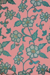 アンティークの花の帯地