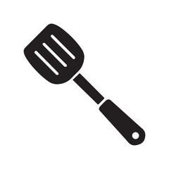 spatula stencil icon vector illustration