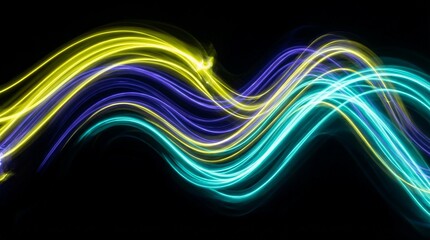 Obraz premium abstract colorful flowing wave lines On background. Design element for technology, science, modern concept.
