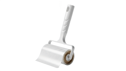 Handheld Plastic Wrap Roller Dispenser Isolated on White Background