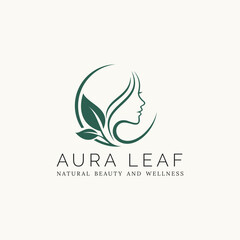 Elegant Monoline Woman Face Logo for Spa and Wellness