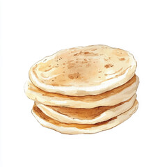 Stack of golden brown pancakes a delicious breakfast food.