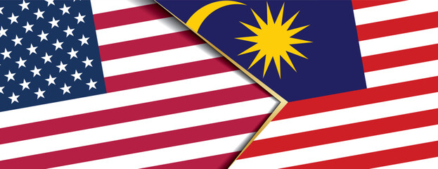 United States and Malaysia flags design symbolizing diplomatic relations global cooperation and partnership