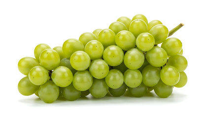 Fresh green grapes on white background, natural healthy fruit, perfect for food blogs and healthy eating