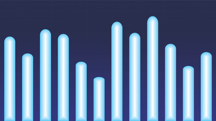 Futuristic Glowing Bar Graph Visualization on Digital Grid Background Design 2087.eps