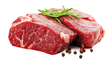 Obraz premium A piece of meat with a sprig of rosemary