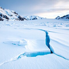 얼음균열_빙판위험_겨울자연