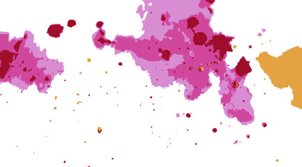 Colorful Ink Splatter Background with Pink and Orange Paint Drops