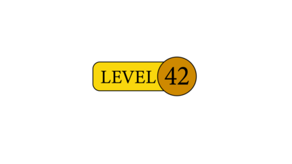 Level forty two button game design golden asset