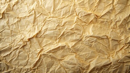 Highly Textured Crinkled Golden Brown Paper Background Ideal for Design Projects and Artistic Applications