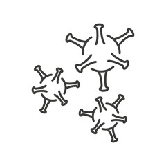 virus icon line art illustration