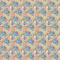 Fototapeta premium Seamless Elegant Floral Pattern for Digital Textile Print | Vintage Flower All Over Design
