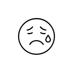 A sad face with a single tear, conveying sorrow, empathy, and emotional sensitivity.
