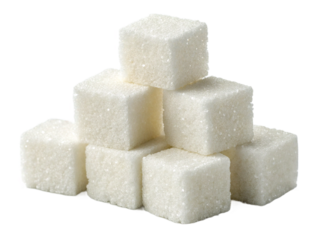 sugar cubes isolated on white
