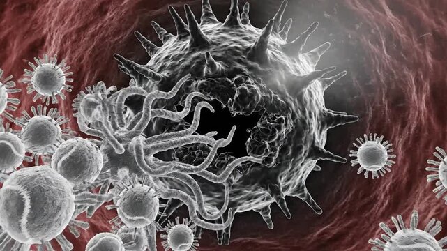 Aggressive Immuno-Oncology T-Cell Hunting Cancer Cell