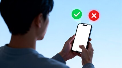 Secure access check user verifies digital identity on phone