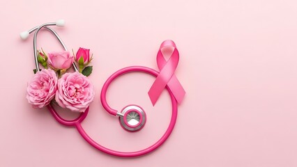 Show your support with this beautiful pink ribbon breast cancer symbol