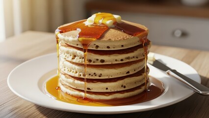 Fluffy Breakfast Food Artwork
