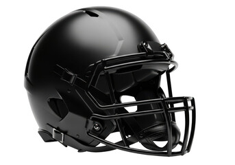 Fototapeta premium High quality stock photo of a black football helmet, sports equipment, protective gear, american football, gridiron football isolated on transparent background