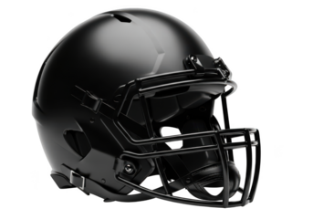 High quality stock photo of a black football helmet, sports equipment, protective gear, american football, gridiron football isolated on transparent background