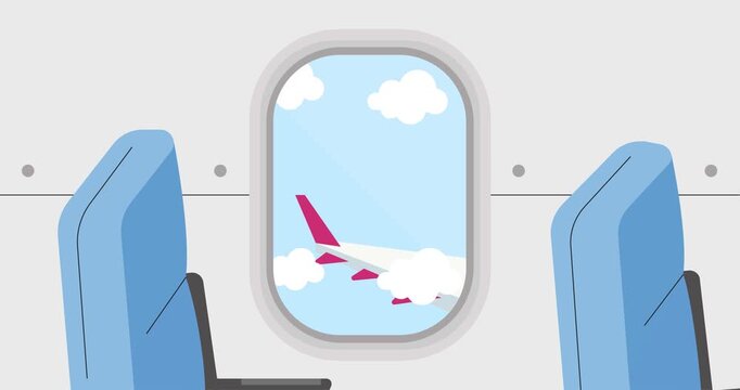 Animation of a window plane in the sky
