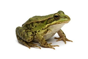 Obraz premium Frog isolated on white background. For biological education, nature themes, wildlife conservation projects