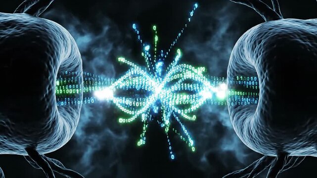 Digital Synaptic Gap Data Bridge Connection
