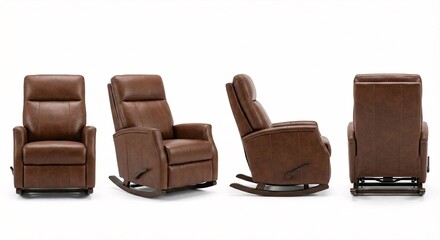 Imagine relaxing evenings in this gorgeous leather rocking recliner chair for ultimate comfort and style
