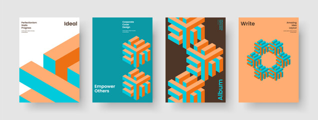 Obraz premium Isolated Brochure Layout. Modern Background Design. Geometric Banner Template. Book Cover. Business Presentation. Report. Poster. Flyer. Portfolio. Brand Identity. Advertising. Handbill. Newsletter