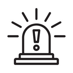 Warning light icon with exclamation mark