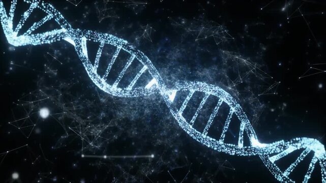 Futuristic Genetic Code Visualization