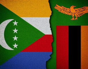 cracked floor between zambia and comoros flag