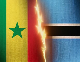 thunder lightning between senegal and botswana flag