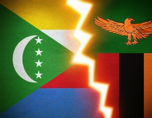 thunder lightning between zambia and comoros flag